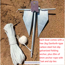 Cargar imagen en el visor de la galería, Unique Supply 2 sections L3.6-4.2meters 304 stainless steel Vehicle-mounted portable stackable boats(3-5people)+Free Ultimate Boating Companion Kit-NaturalMateriaStudio-NaturalMateriaStudio