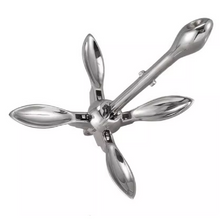 Carica l'immagine nel visualizzatore di Gallery, Premium Vaired Folding Grapnel Anchor & Danforth Anchor 316 Stainless Steel (0.7–40 kg for boats ≤15m Customizable) - NaturalMateriaStudio
