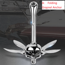 Carica l'immagine nel visualizzatore di Gallery, Premium Vaired Folding Grapnel Anchor & Danforth Anchor 316 Stainless Steel (0.7–40 kg for boats ≤15m Customizable) - NaturalMateriaStudio
