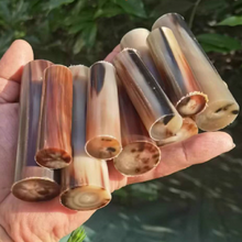 Carica l'immagine nel visualizzatore di Gallery, Length 6.0-8.0cm Varied Dia. 1.2-2.5cm Bufallo/Yak natural colourful horn solid rolls for pipemakers - NaturalMateriaStudio