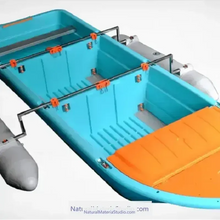Cargar imagen en el visor de la galería, Car-mounted Portable 4-sections Detachable Combination Fishing Boat Length 3.0meters+Free Ultimate Boating Companion Kit-NaturalMateriaStudio-NaturalMateriaStudio