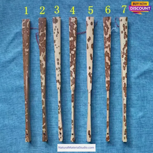 Cargar imagen en el visor de la galería, Dia.4-5cm L35-40cm no joints spotted bamboo culm for bamboo fan layer and Customized-NaturalMateriaStudio-NaturalMateriaStudio
