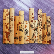 Lade das Bild in den Galerie-Viewer, Dia.4-5cm L35-40cm no joints spotted bamboo culm for bamboo fan layer and Customized