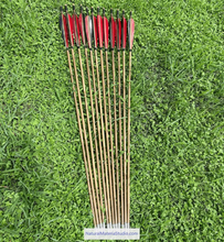 이미지를 갤러리 뷰어에 로드 , Handmade Varied Spine(30-90#) Tonkin Bamboo Arrows 33“/39.4” for Longbow Recurve Bow Archery Hunting Can be customized