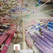 Carica l'immagine nel visualizzatore di Gallery, Handmade semi-finished bamboo umbrella skeleton/frames of different sizes(Dia.56cm-100cm) and styles(A&B)Can be customized