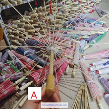 Carica l'immagine nel visualizzatore di Gallery, Handmade semi-finished bamboo umbrella skeleton/frames of different sizes(Dia.56cm-100cm) and styles(A&B)Can be customized