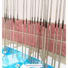 Cargar imagen en el visor de la galería, L100cm metal rods with teeth Dia.0.4-2.0cm for removing inner bamboo knots and polishing: essential tools for shakuhachi, flutes-NaturalMateriaStudio-NaturalMateriaStudio