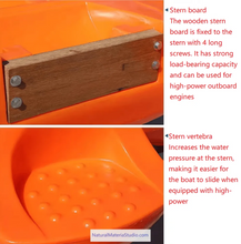Carica l'immagine nel visualizzatore di Gallery, L11-13ft Double-layer Thickened PE Boats for Tourism and Fishing(3-6adults)