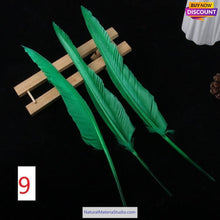 이미지를 갤러리 뷰어에 로드 , L/R/W 30-35 cm White and other colors goose primary feathers for arrow fletching or feather pen/fan Wholesale Amounts