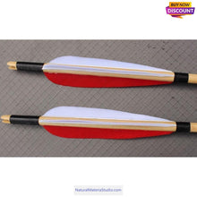 이미지를 갤러리 뷰어에 로드 , L/R/W 30-35 cm White and other colors goose primary feathers for arrow fletching or feather pen/fan Wholesale Amounts