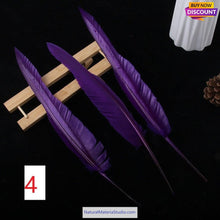 이미지를 갤러리 뷰어에 로드 , L/R/W 30-35 cm White and other colors goose primary feathers for arrow fletching or feather pen/fan Wholesale Amounts