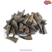 Carica l'immagine nel visualizzatore di Gallery, Offer Varied Length 4.0-15cm Raw Black Water Buffalo Horn Tips