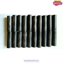 Lade das Bild in den Galerie-Viewer, Premium Long (10cm/3.94")Varied Dia.Water Black Buffalo Horn Rolls for Knife and Pipe Makers