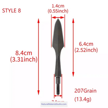 Cargar imagen en el visor de la galería, Premium Vintage Style High Carbon Steel Arrowheads Screw-In Broadheads for OD7.8mm Arrows-NaturalMateriaStudio-NaturalMateriaStudio