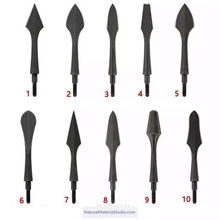 Cargar imagen en el visor de la galería, Premium Vintage Style High Carbon Steel Arrowheads Screw-In Broadheads for OD7.8mm Arrows-NaturalMateriaStudio-NaturalMateriaStudio