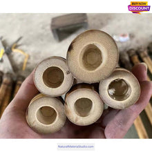 Carica l'immagine nel visualizzatore di Gallery, Premium hand-straightened L29"-39"(75-100 cm)Madake Bamboo with Root Ball for Shakuhachi and Flute Making