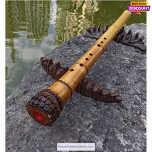 Lade das Bild in den Galerie-Viewer, Premium hand-straightened L29"-39"(75-100 cm)Madake Bamboo with Root Ball for Shakuhachi and Flute Making
