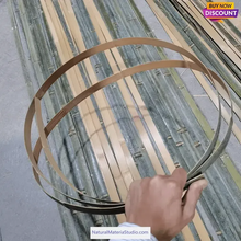 Cargar imagen en el visor de la galería, Rare and Comprehensive Size length:195cm/77" Skinned Bamboo Strips/Flats for Bamboo Weaving&handicraft making-NaturalMateriaStudio-NaturalMateriaStudio