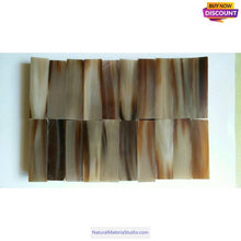 Carica l'immagine nel visualizzatore di Gallery, Raw Unpolished Tibet Yak L5.0-22cm Dia.1.8-3.5cm White&Colorful Solid Horn Tips for Crafting
