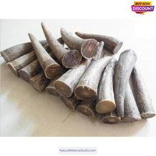 Carica l'immagine nel visualizzatore di Gallery, Raw Unpolished Tibet Yak L5.0-22cm Dia.1.8-3.5cm White&Colorful Solid Horn Tips for Crafting