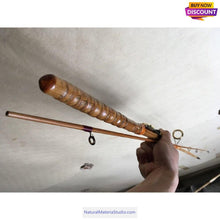 Lade das Bild in den Galerie-Viewer, Tenkara Bamboo Fishing Rod 2 Piece L1.5-2.1 meter(59"-83")with buddha bamboo handles wholesale amounts