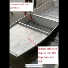 Cargar imagen en el visor de la galería, Unique Supply 2 sections L3.6-4.2meters 304 stainless steel Vehicle-mounted portable stackable boats(3-5people)+Free Ultimate Boating Companion Kit-NaturalMateriaStudio-NaturalMateriaStudio