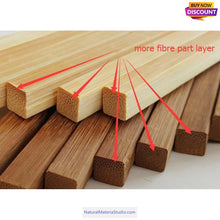 Carica l'immagine nel visualizzatore di Gallery, Varied Sizes0.5-1.0cm 2 colors L160cm / 63" Square Bamboo Slats/Strips for DIY Projects