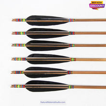 Lade das Bild in den Galerie-Viewer, Black (turkey)30-35 cm R/L Primary Feathers for Arrow Fletching-NaturalMateriaStudio-NaturalMateriaStudio
