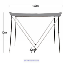 Carica l'immagine nel visualizzatore di Gallery, Boat Canopy | UV Protection • Waterproof • Foldable Design suitable for boats width of 1 to 1.4 meters.-NaturalMateriaStudio-NaturalMateriaStudio