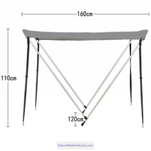 Cargar imagen en el visor de la galería, Boat Canopy | UV Protection • Waterproof • Foldable Design suitable for boats width of 1 to 1.4 meters.-NaturalMateriaStudio-NaturalMateriaStudio