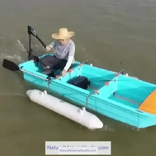 画像をギャラリービューアに読み込む, Two styles of three-section L10.2-12.3ft vehicle-mounted stackable portable PE engineering plastic fishing boat (4 adults) + Free Ultimate Boating Companion Kit NaturalMateriaStudio
