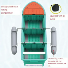 Load image into Gallery viewer, Car-mounted Portable 4-sections Detachable Combination Fishing Boat Length 3.0meters+Free Ultimate Boating Companion Kit-NaturalMateriaStudio-NaturalMateriaStudio