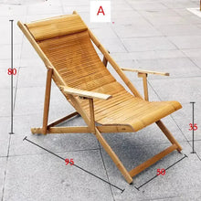 Load image into Gallery viewer, Custom Luxury Bamboo Lounge & Rocking Chair – Adjustable Reclining Outdoor Chair, Eco-Friendly Handcrafted Bamboo Furniture NaturalMateriaStudio