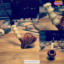 Load image into Gallery viewer, D1.8xL6.0cm Of Square/Roll/Tips of Buffalo and Yak Horn Material for Pipe Makers-NaturalMateriaStudio-NaturalMateriaStudio