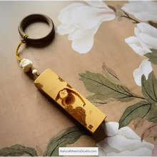 Load image into Gallery viewer, Dia.4-5cm L35-40cm no joints spotted bamboo culm for bamboo fan layer and Customized-NaturalMateriaStudio-NaturalMateriaStudio