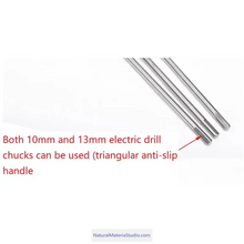 이미지를 갤러리 뷰어에 로드 , Drill Dia.1.4-2.2cm+ L60-100cm metal connecting rod for removing inner bamboo knots : essential tools for shakuhachi, flutes-NaturalMateriaStudio-NaturalMateriaStudio