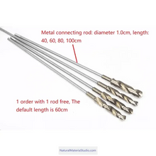 이미지를 갤러리 뷰어에 로드 , Drill Dia.1.4-2.2cm+ L60-100cm metal connecting rod for removing inner bamboo knots : essential tools for shakuhachi, flutes-NaturalMateriaStudio-NaturalMateriaStudio