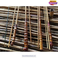 Load image into Gallery viewer, Hand-made Traditional tenkara Bamboo Fishing Rods (2rods+1 Free Tip, Total 3 pcs)-NaturalMateriaStudio-NaturalMateriaStudio