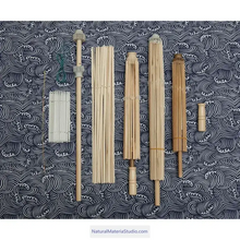 Cargar imagen en el visor de la galería, Handmade semi-finished bamboo umbrella skeleton/frames of different sizes(Dia.56cm-100cm) and styles(A&B)Can be customized-NaturalMateriaStudio-NaturalMateriaStudio