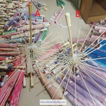 Cargar imagen en el visor de la galería, Handmade semi-finished bamboo umbrella skeleton/frames of different sizes(Dia.56cm-100cm) and styles(A&B)Can be customized-NaturalMateriaStudio-NaturalMateriaStudio