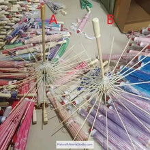 Cargar imagen en el visor de la galería, Handmade semi-finished bamboo umbrella skeleton/frames of different sizes(Dia.56cm-100cm) and styles(A&B)Can be customized-NaturalMateriaStudio-NaturalMateriaStudio