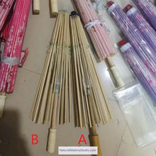 Cargar imagen en el visor de la galería, Handmade semi-finished bamboo umbrella skeleton/frames of different sizes(Dia.56cm-100cm) and styles(A&B)Can be customized-NaturalMateriaStudio-NaturalMateriaStudio