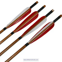 Cargar imagen en el visor de la galería, Handmade Varied Spine(30-90#) Tonkin Bamboo Arrows 33“/39.4” for Longbow Recurve Bow Archery Hunting Can be customized-NaturalMateriaStudio-NaturalMateriaStudio
