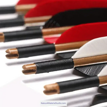 Cargar imagen en el visor de la galería, Handmade Varied Spine(30-90#) Tonkin Bamboo Arrows 33“/39.4” for Longbow Recurve Bow Archery Hunting Can be customized-NaturalMateriaStudio-NaturalMateriaStudio