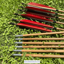 Cargar imagen en el visor de la galería, Handmade Varied Spine(30-90#) Tonkin Bamboo Arrows 33“/39.4” for Longbow Recurve Bow Archery Hunting Can be customized-NaturalMateriaStudio-NaturalMateriaStudio