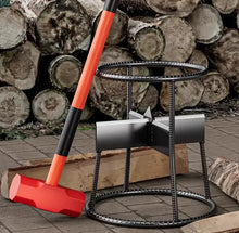 Cargar imagen en el visor de la galería, SteelForce Pro High-Efficiency Heavy Duty Manual Log Splitter & Large Dia. Bamboo Cutter with Safety Hammer Set NaturalMateriaStudio