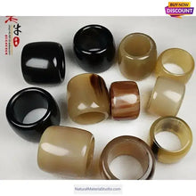 Load image into Gallery viewer, L 15-25cm Dia.3.5-5.0cm Raw Black Water Buffalo Horn Tips for Crafting-NaturalMateriaStudio-NaturalMateriaStudio