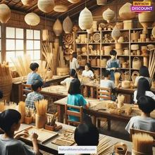 Load image into Gallery viewer, Width 0.2-1.0cm for L100cm/39.4" Handmade Bamboo Strips/Flats for Weaving &Kite& handicraft-NaturalMateriaStudio-NaturalMateriaStudio