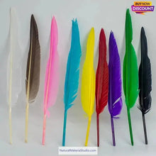 Load image into Gallery viewer, L/R/W 30-35 cm White and other colors goose primary feathers for arrow fletching or feather pen/fan Wholesale Amounts-NaturalMateriaStudio-NaturalMateriaStudio