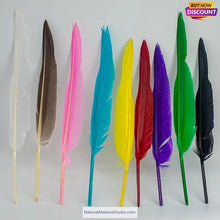 Carica l'immagine nel visualizzatore di Gallery, L/R/W 30-35 cm White and other colors goose primary feathers for arrow fletching or feather pen/fan Wholesale Amounts-NaturalMateriaStudio-NaturalMateriaStudio